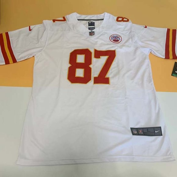 Kansas City Chiefs Travis Kelce Nike #87 Jersey White